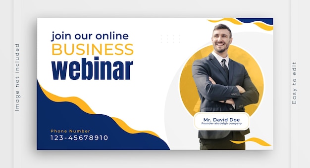 Banner web professionali per webinar e eventi virtuali per le aziende Utilizzare banner web