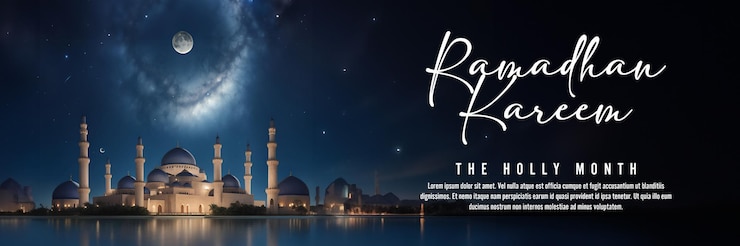 PSD banner web de ramadán kareem