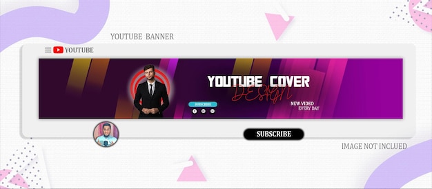 Banner de youtube moderno PSD