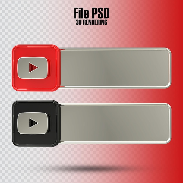 PSD banner youtube representación 3d