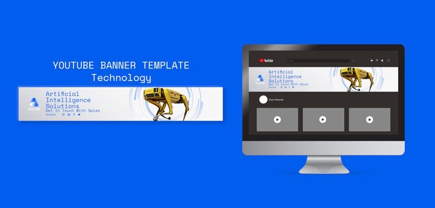 banner de youtube de tecnología degradada ai