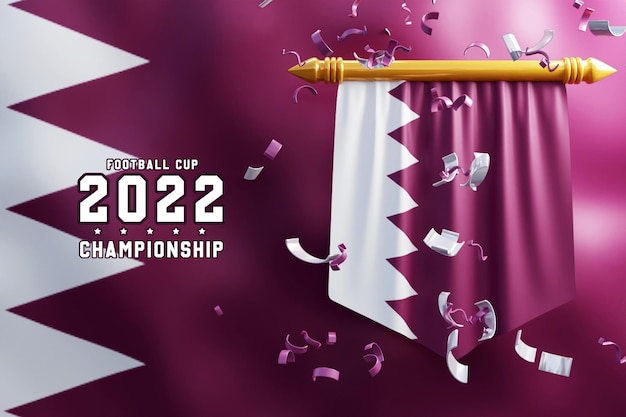 PSD bannerdesign der katar-weltmeisterschaft 2022 oder realistisches hintergrunddesign der katar-weltmeisterschaft