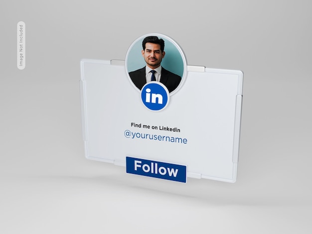 Bannerprofil auf LinkedIn 3D-Rendering