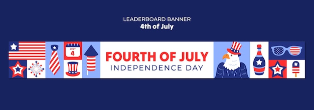 Bannervorlage für die Feier des US-Unabhängigkeitstages