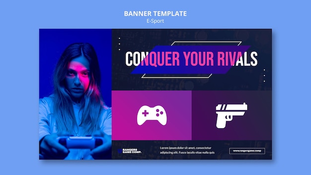 Bannervorlage für Videospiele spielen