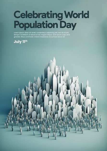 Bannière D'affiche De La Journée Mondiale De La Population Psd