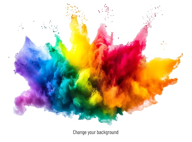Bannière à l'aquarelle arc-en-ciel sur fond blanc