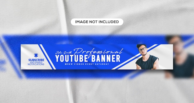 PSD bannière d'art youtube chanel avec modèle de conception de couverture de profil de médias sociaux