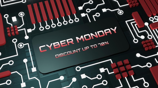 Bannière Black Friday Circuits 3d Technologie D'éclairage Au Néon