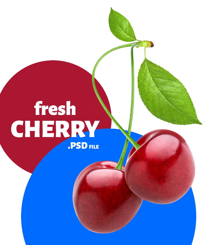 PSD bannière de cerise