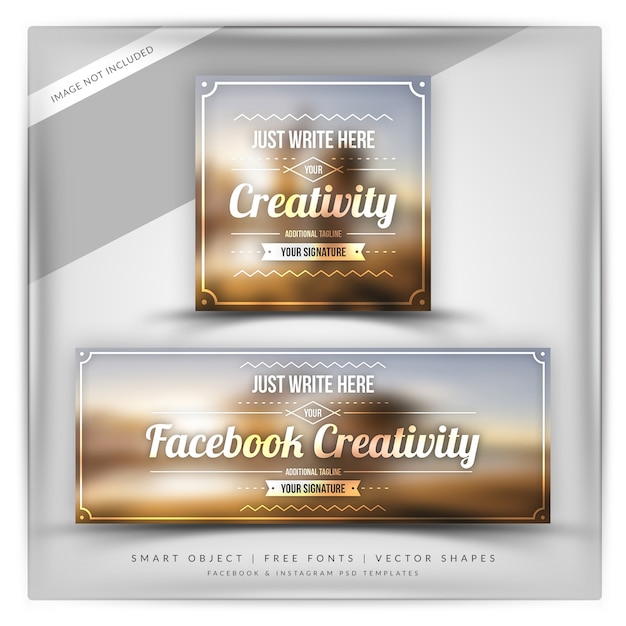 PSD bannière de créativité instagram et facebook