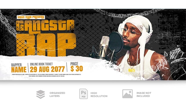 PSD la bannière du club de rap hip hop
