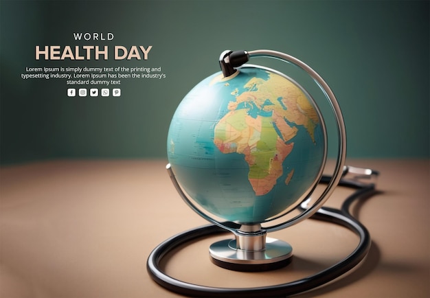 PSD bannière du psd pour la journée mondiale de la santé