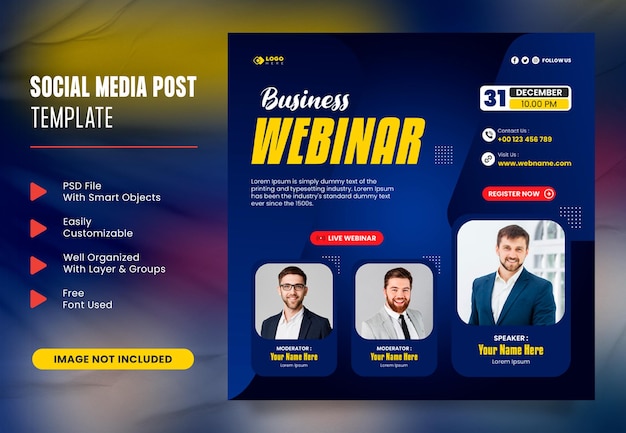 Bannière d'entreprise de marketing numérique pour bannière de publication instagram ou dépliant sur les médias sociaux