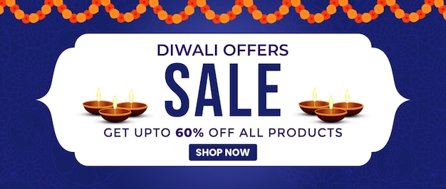 PSD bannière facebook de vente de diwali