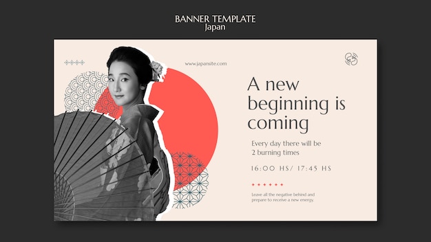 Bannière horizontale du festival japonais