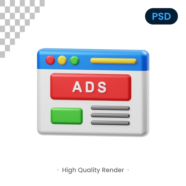 Bannière Illustration De Rendu 3D Premium Psd