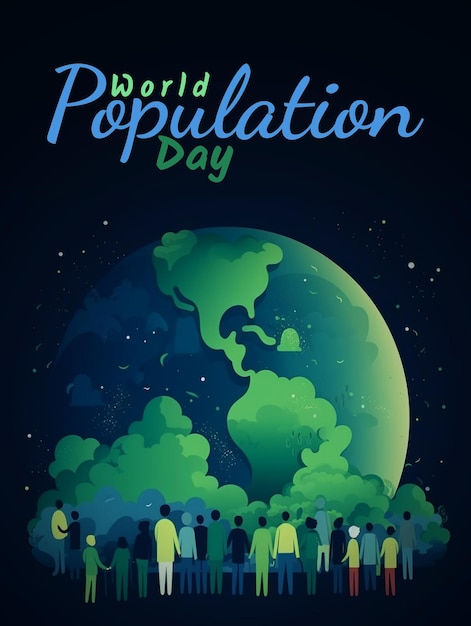 Bannière De La Journée Mondiale De La Population Pour Sensibiliser La Population Grâce Au Design