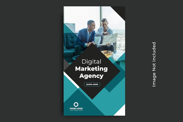 Bannière de médias sociaux de l'agence de marketing numérique