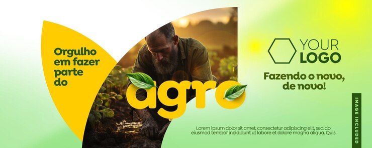 PSD la bannière des médias sociaux est fière de faire partie de l'agriculture