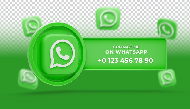 Bannière De Médias Sociaux En Rendu 3d Whatsapp