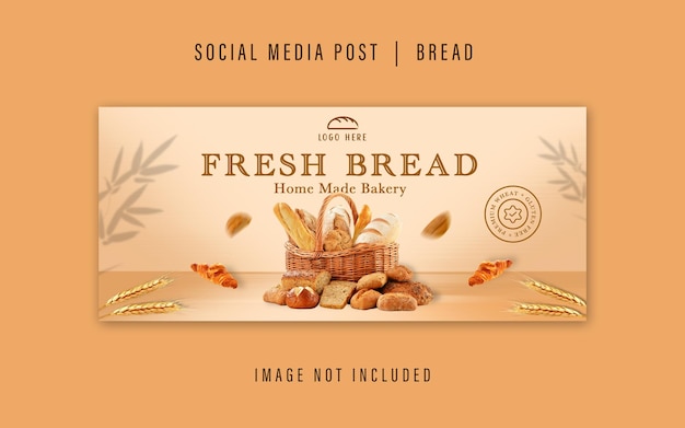 Bannière De Promotion De Boulangerie De Pain Modèle De Médias Sociaux Couverture Facebook