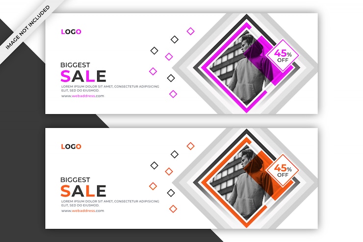 PSD bannière promotionnelle de vente ou modèle de couverture