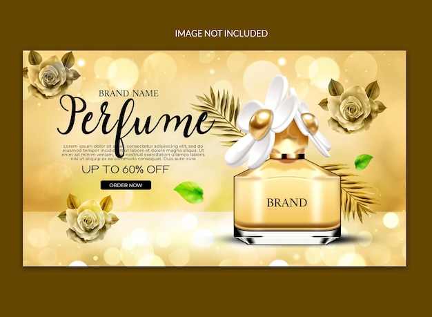 bannière de publication web sur les médias sociaux de parfum