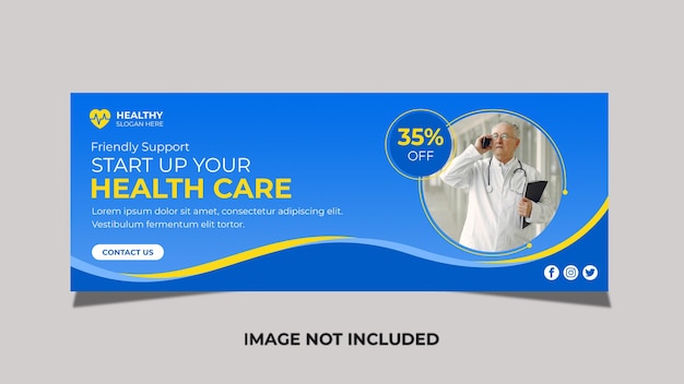Bannière de santé médicale bannière de publication instagram sur les médias sociaux Psd Premium