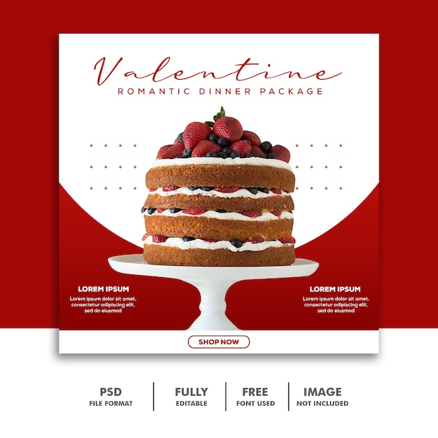 Bannière Spéciale Saint-valentin Pour Publication Sur Les Réseaux Sociaux