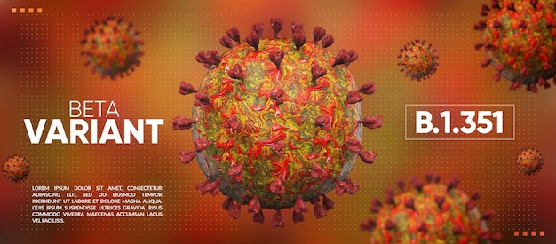 Bannière de la variante bêta du coronavirus