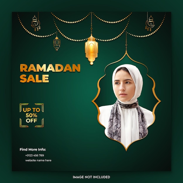 Bannière De Vente Du Ramadan