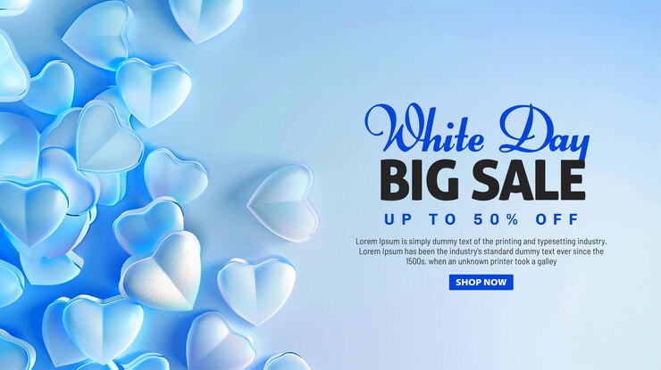 bannière de vente de jour blanc