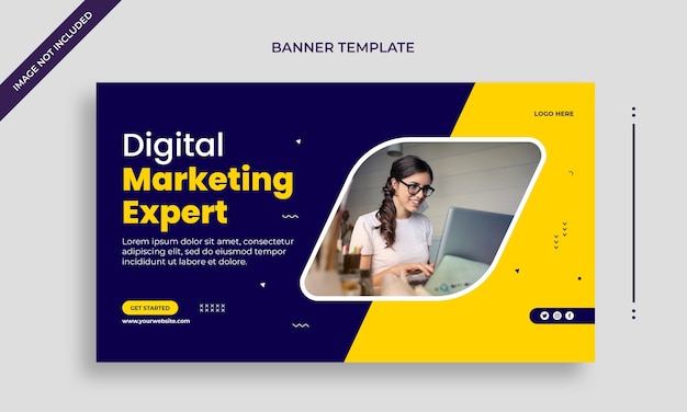 Bannière Web de l'agence commerciale d'entreprise ou modèle de bannière de médias sociaux