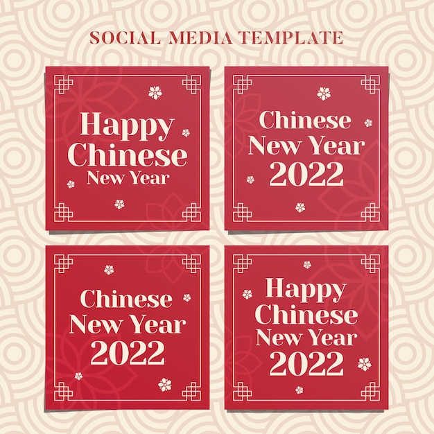 PSD bannière web instagram du nouvel an chinois 2022