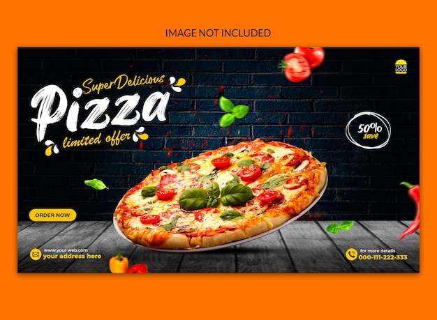 Bannière Web De Médias Sociaux De Menu Spécial Pizza Et Nourriture