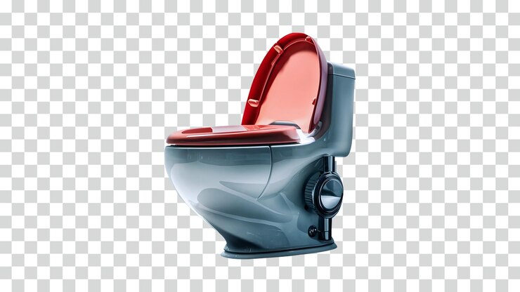 Un baño elegante de alta tecnología aislado contra un fondo transparente
