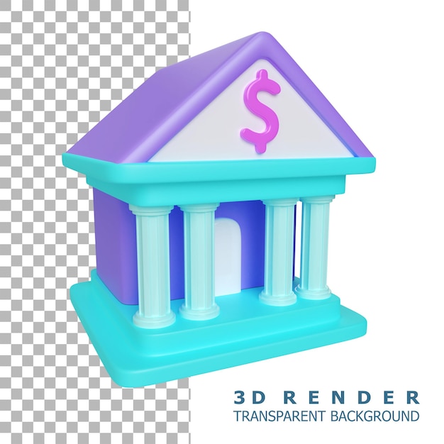 Banque 3d illustration