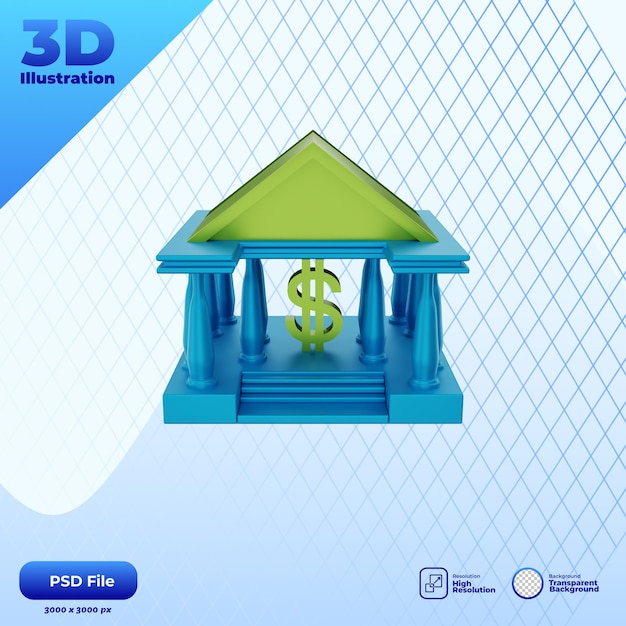 PSD banque d'icônes de rendu 3d