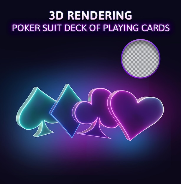 baralho de pôquer de cartas de baralho ilustração de renderização 3d