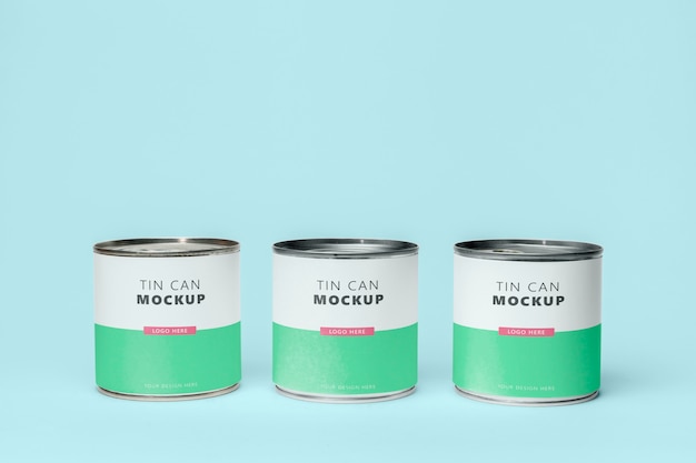 Barattolo di latta pop design mockup