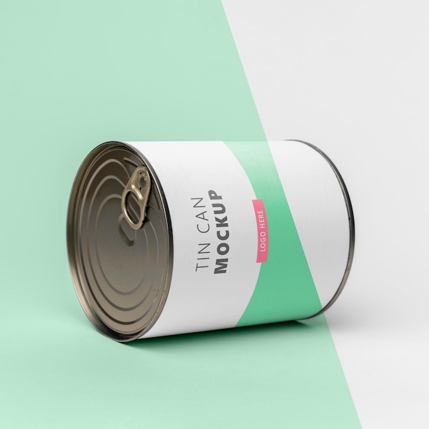 Barattolo di latta pop design mockup