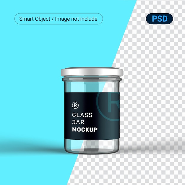 Barattolo Di Vetro Con Mockup Di Etichetta