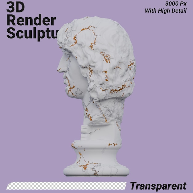 Barbarian Chief Statue 3D rendert isoliert perfekt für Ihr Design