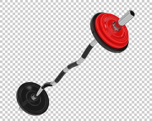 Barbell sur fond transparent illustration de rendu 3d