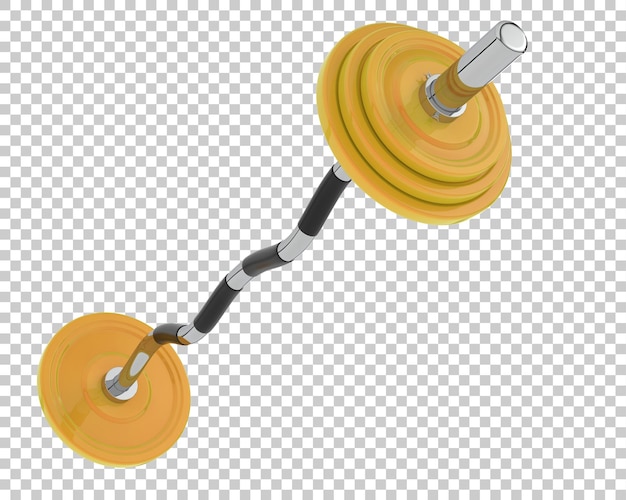 Barbell sur fond transparent illustration de rendu 3d