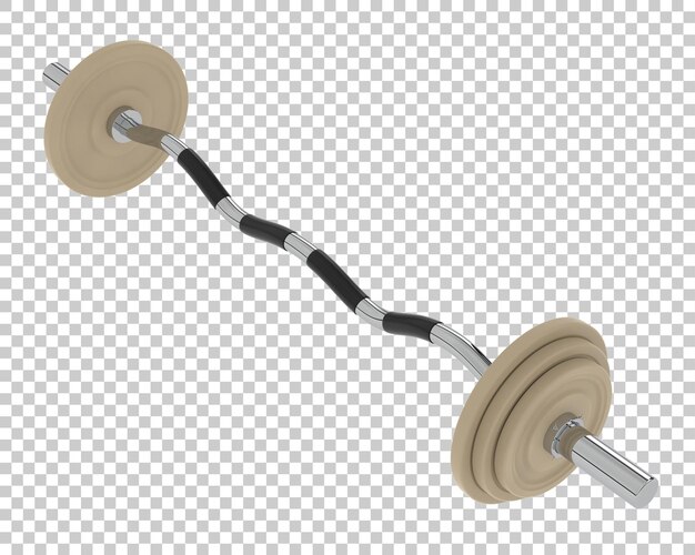 PSD barbell sur fond transparent illustration de rendu 3d