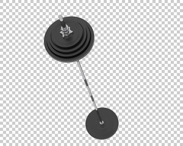 PSD barbell en la ilustración de renderizado 3d de fondo transparente