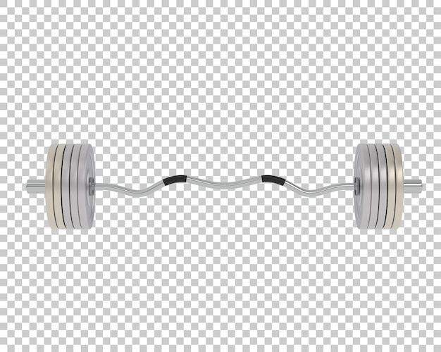 PSD barbell en la ilustración de renderizado 3d de fondo transparente