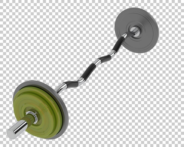 PSD barbell en la ilustración de renderizado 3d de fondo transparente